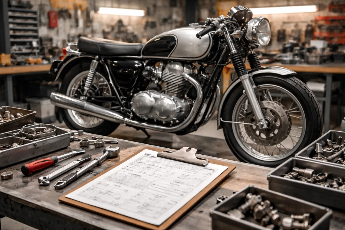 Comment établir une fiche atelier pour la restauration d'une moto classique