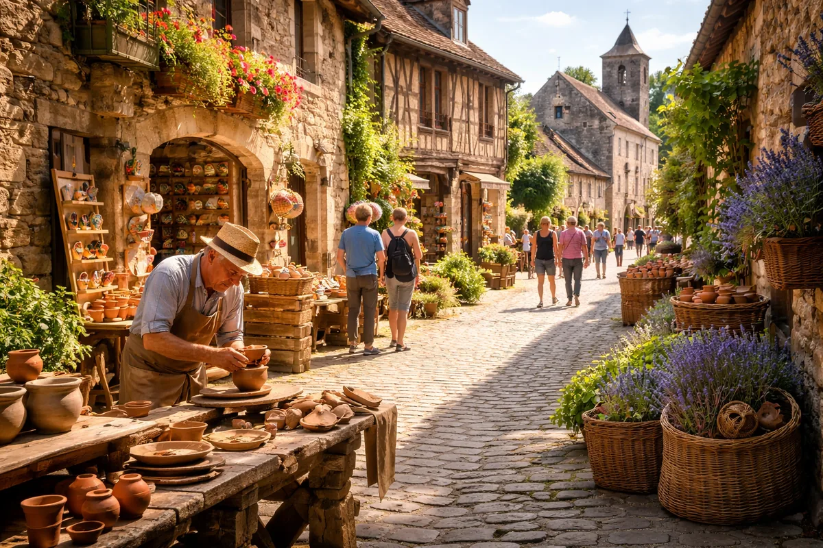 Comment découvrir les traditions artisanales en visitant des villages français